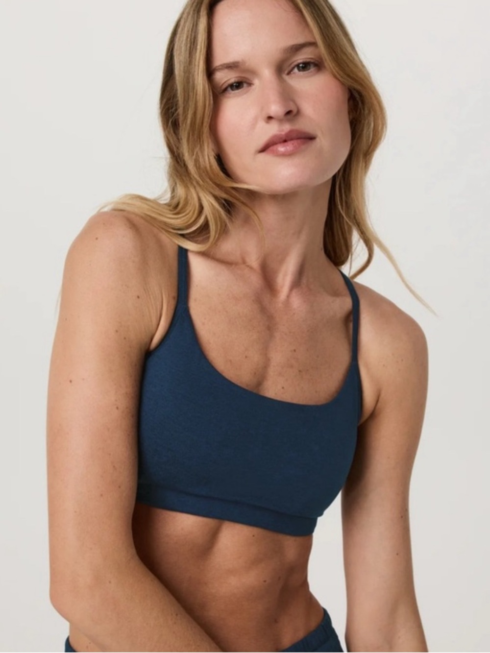 Vuori Halo 🌊🌊 Essential Bra in Blue Coast Heather - Size Small NWT